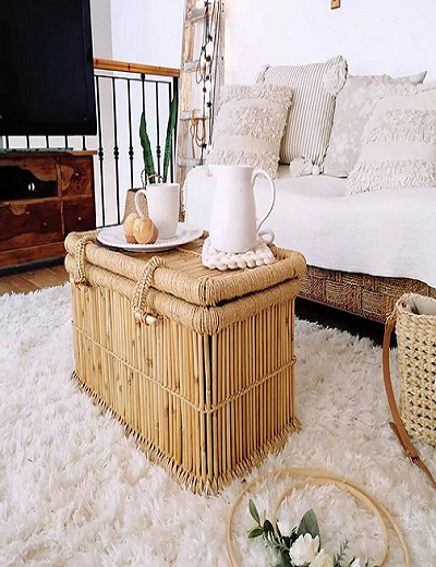 Picture of Wicker Storage Box/ Side Table Set