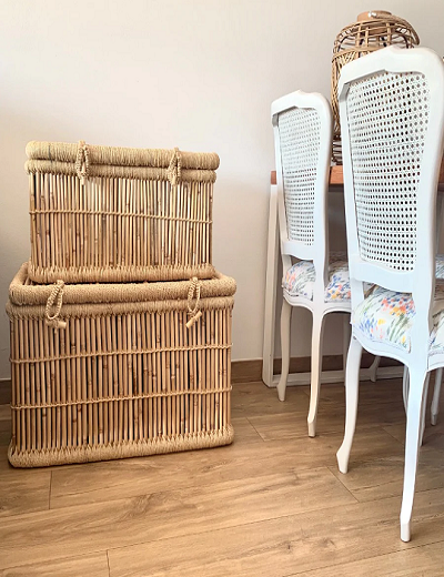 Picture of Wicker Storage Box/ Side Table Set