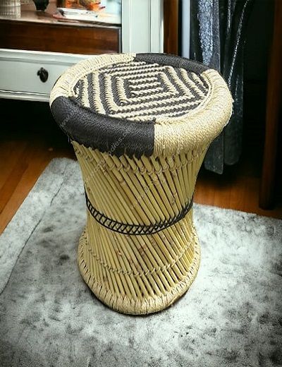 Picture of Black Ottoman Stool 