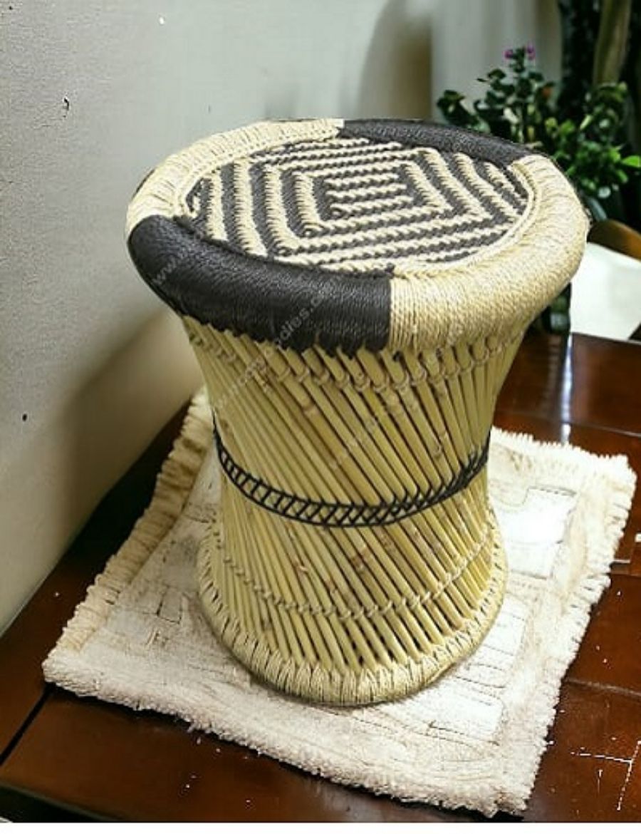 Picture of Black Ottoman Stool 