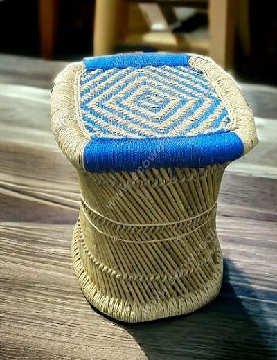 Picture of Blue Rectangle Ottoman