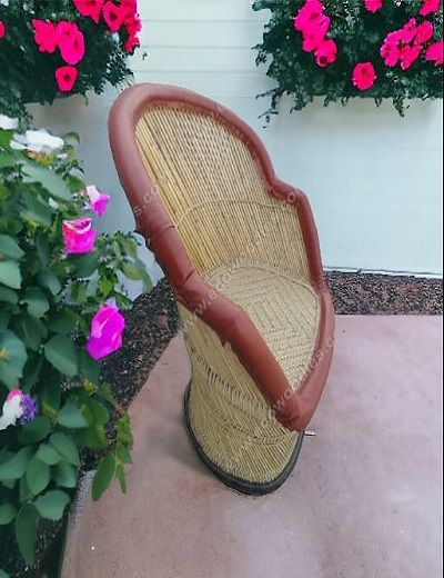 Picture of Bamboo Outdoor  Chair With Two Sitting Ottomans