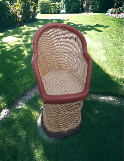 Picture of Bamboo Outdoor  Chair With Two Sitting Ottomans