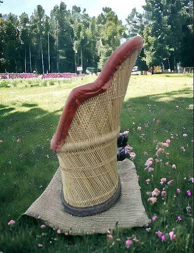 Picture of Bamboo Outdoor  Chair With Two Sitting Ottomans