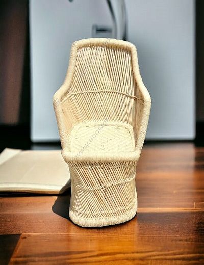 Picture of Jute Bamboo Chair With Set Of Ottoman