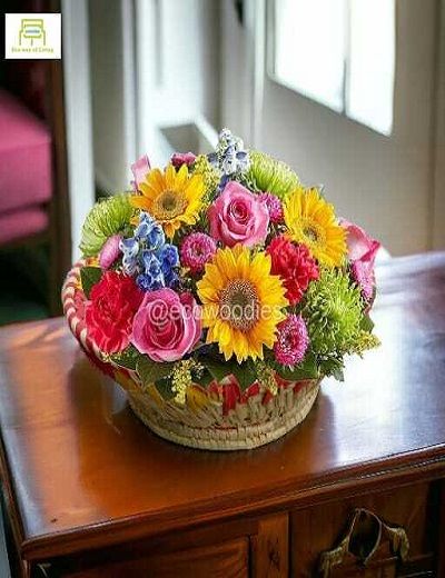 Picture of Handwoven Wicker Flower/ Dry Fruit Basket 