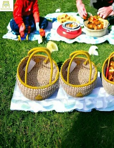 Picture of Vintage Wicker Basket With Handle 