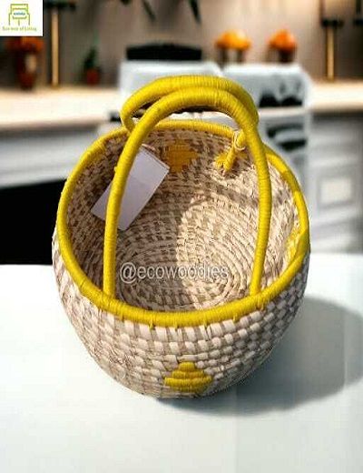 Picture of Vintage Wicker Basket With Handle 