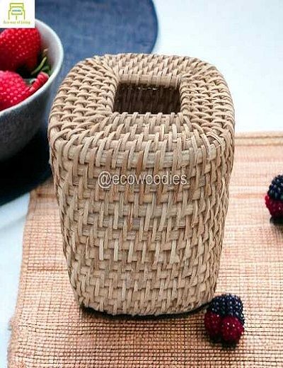 Picture of  Tradition Handmade Moonj Grass Tissue Box Rectangle