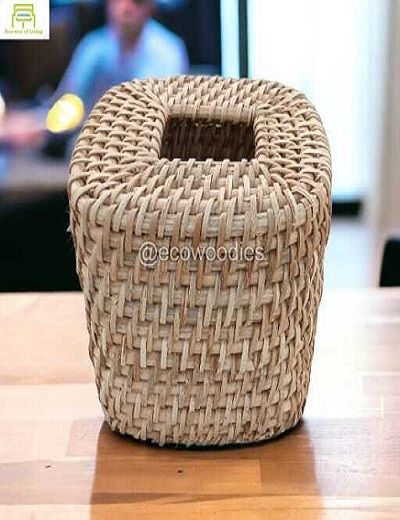 Picture of  Tradition Handmade Moonj Grass Tissue Box Rectangle