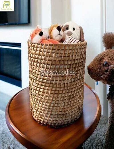 Picture of Handicraft  Woven Wicker Laundry Hamper, Large Wicker Laundry Basket