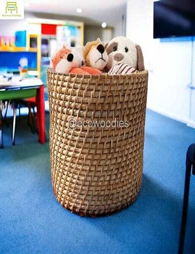 Picture of Handicraft  Woven Wicker Laundry Hamper, Large Wicker Laundry Basket