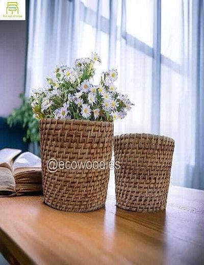 Picture of Creative Design Home Decor Office Desktop Handmade Resin Crafts Resin Flower Basket