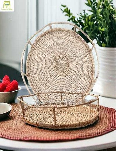 Picture of Modern  Cane  Dinning Table Decor Fruit /Dry Fruit Server Trays