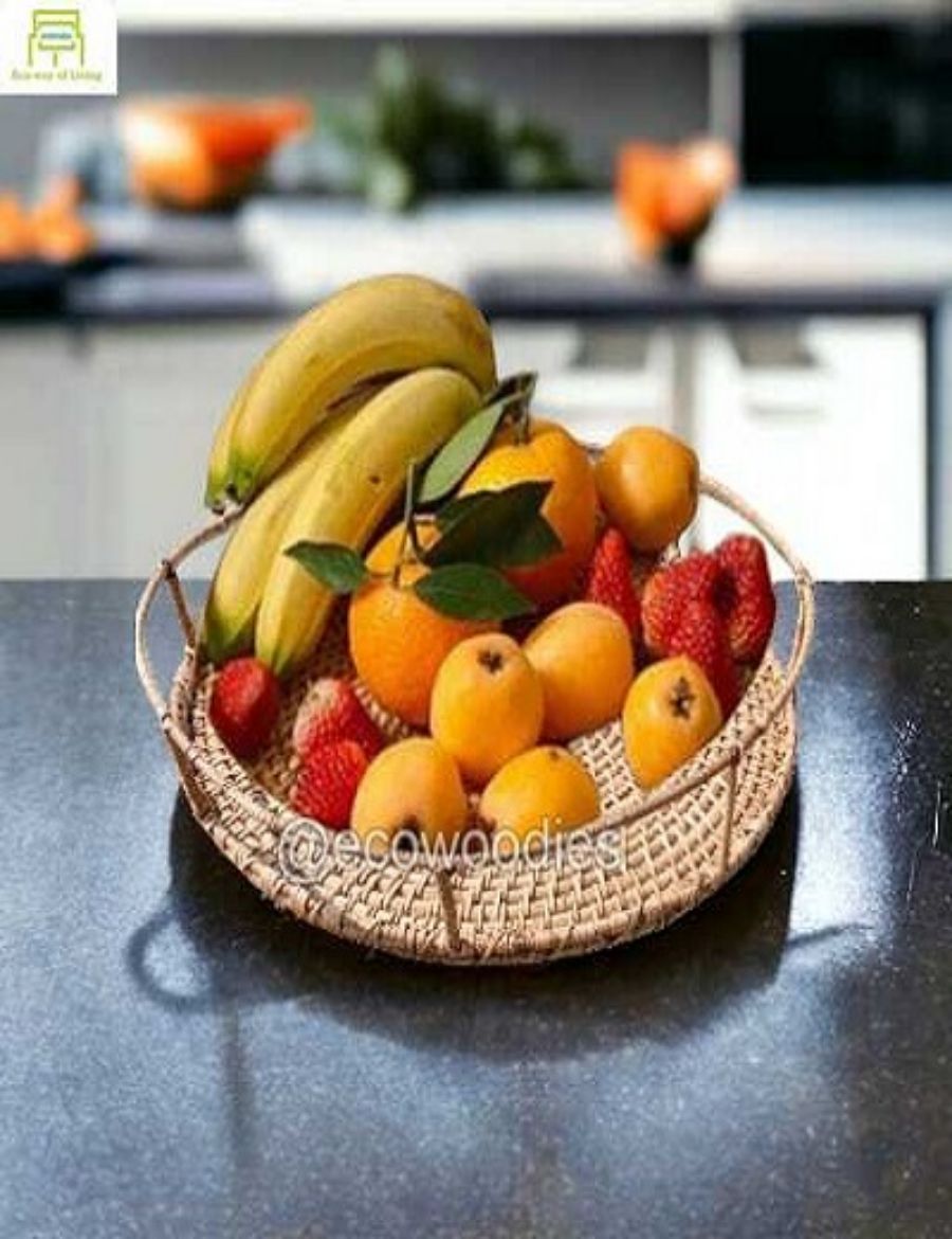 Picture of Modern  Cane  Dinning Table Decor Fruit /Dry Fruit Server Trays