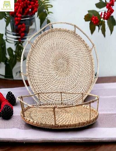 Picture of Modern  Cane  Dinning Table Decor Fruit /Dry Fruit Server Trays