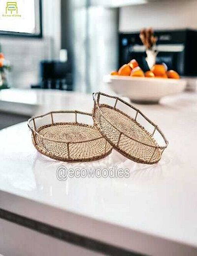 Picture of Modern  Cane  Dinning Table Decor Fruit /Dry Fruit Server Trays