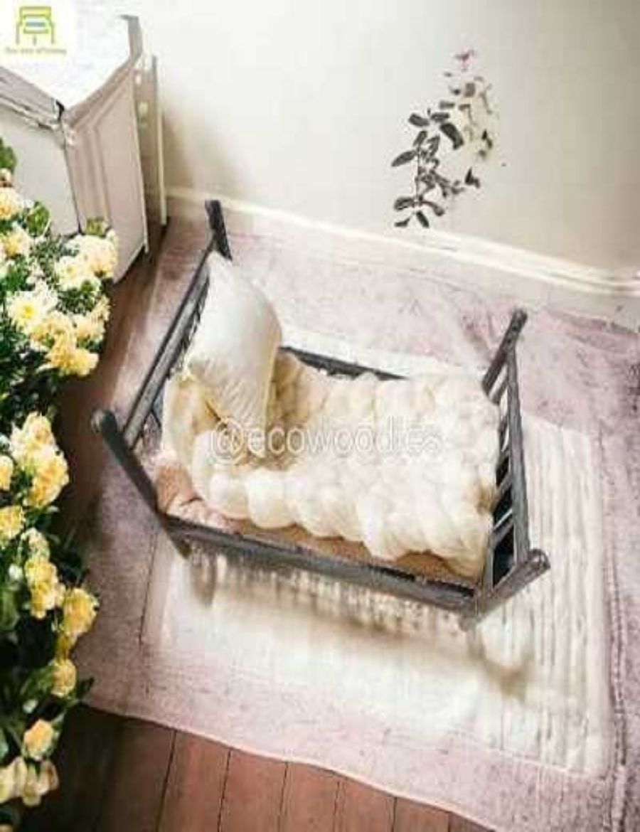 Picture of Stylish and Functional Black Metal Newborn Photography Bed 