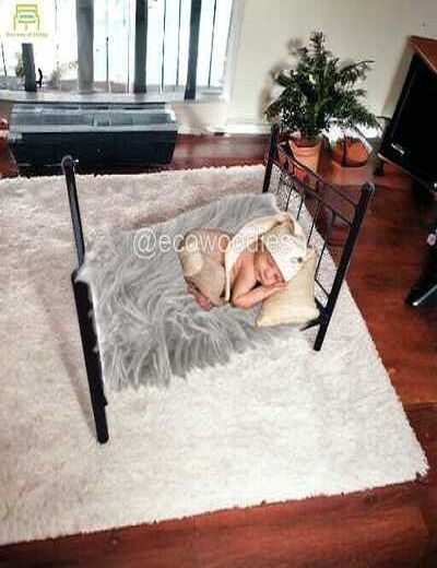 Picture of Stylish and Functional Black Metal Newborn Photography Bed 