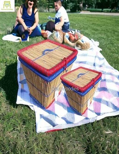 Picture of Wicker Picnic Basket | Cane Bamboo Basket