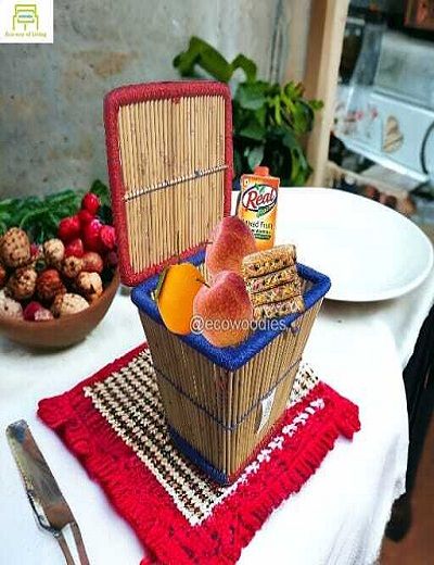 Picture of Wicker Picnic Basket | Cane Bamboo Basket