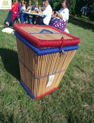 Picture of Wicker Picnic Basket | Cane Bamboo Basket