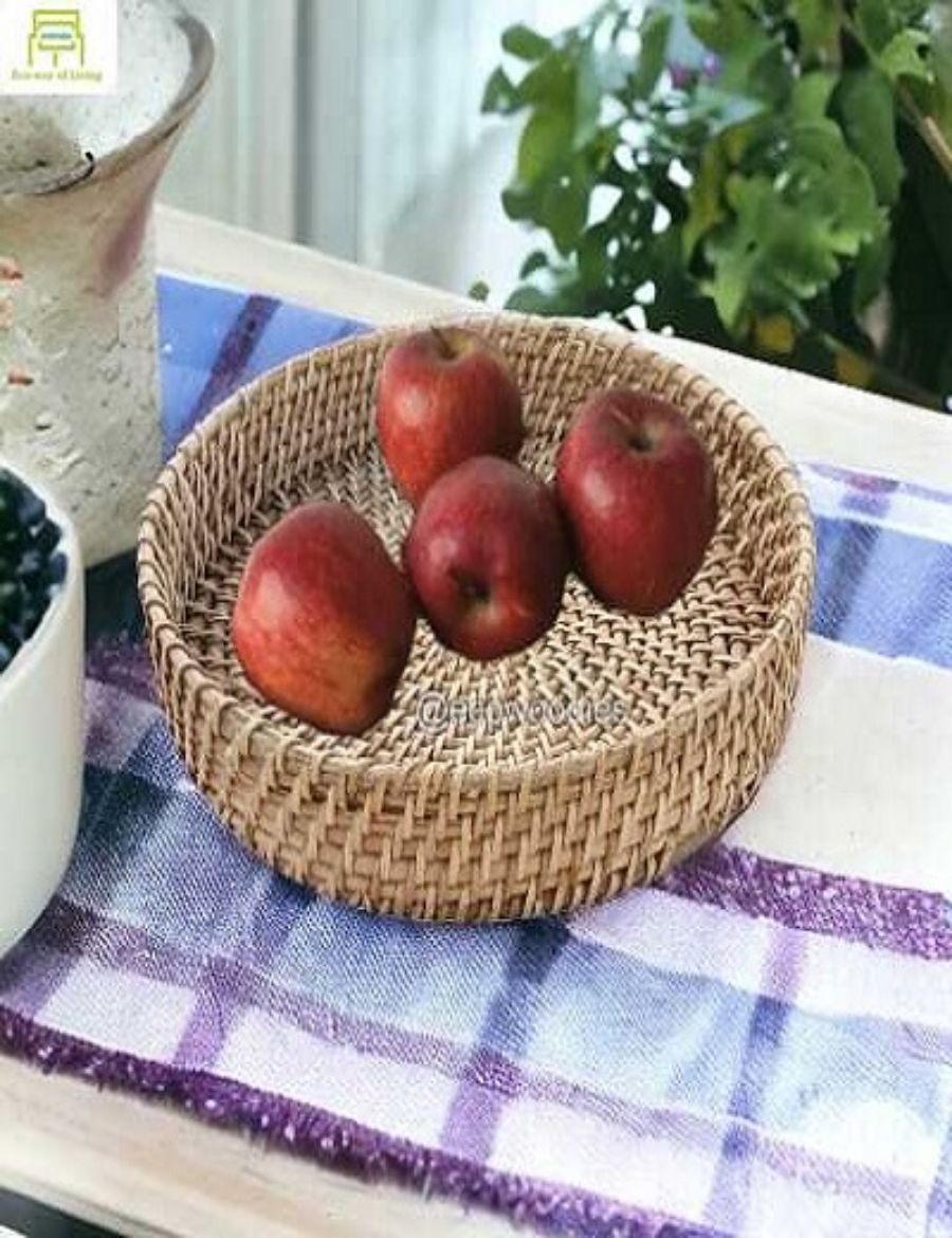 Picture of Multipurpose Hand Woven Cane Round Tray