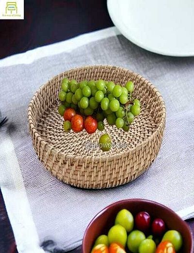 Picture of Multipurpose Hand Woven Cane Round Tray