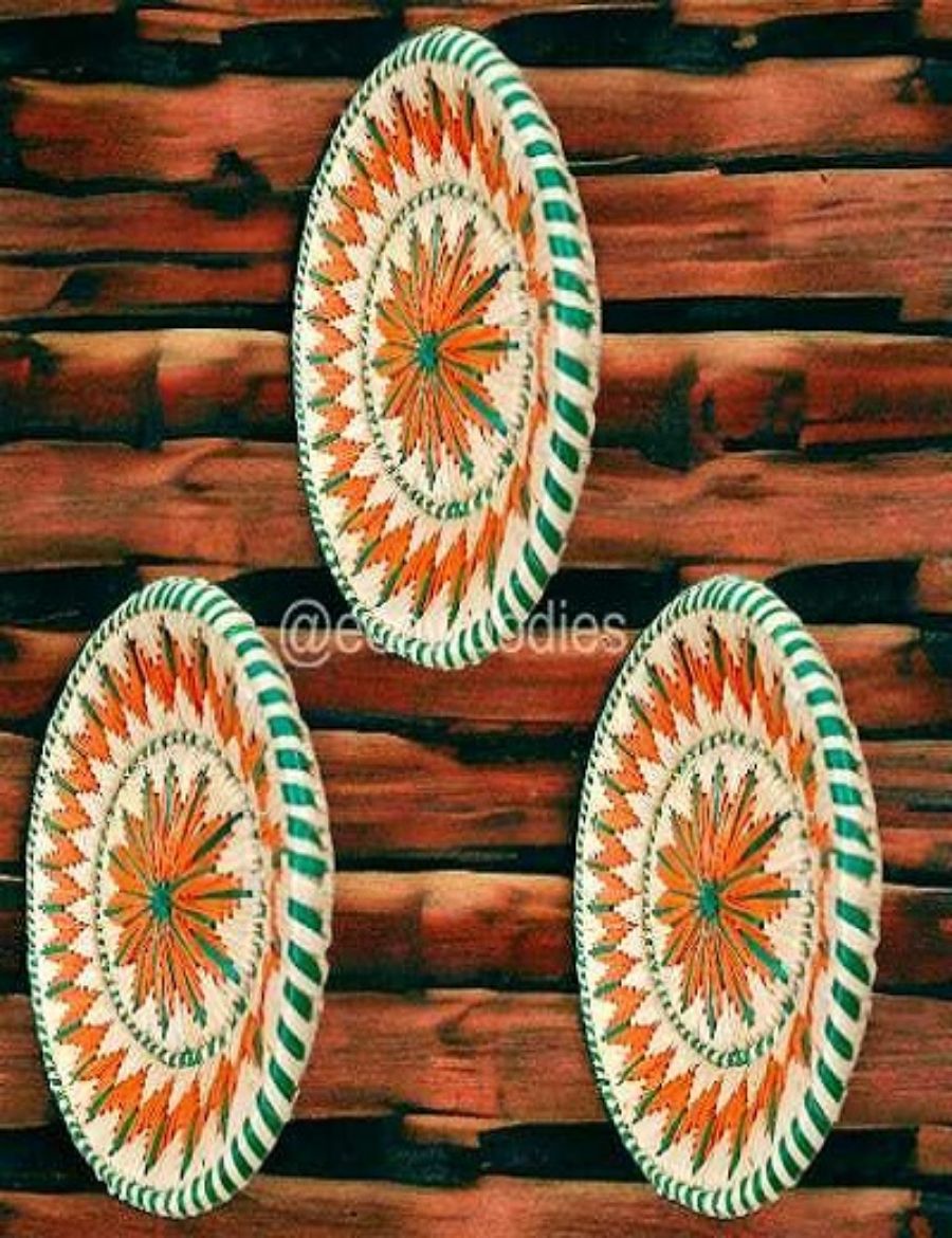 Picture of Handwoven Wicker Wall Decor Set  of 3 Basket