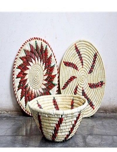 Picture of Handmade Wicker Wall Decor Set of  3 Baskets