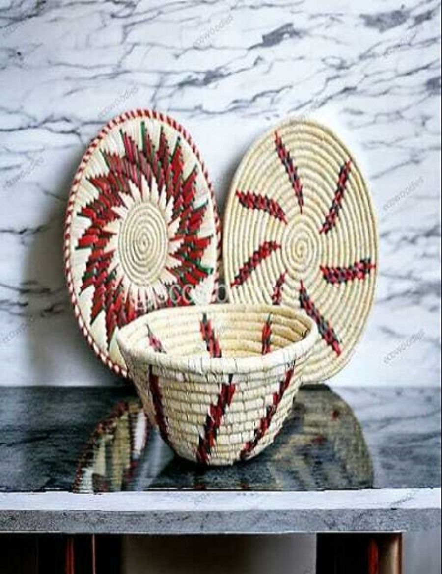 Picture of Handmade Wicker Wall Decor Set of  3 Baskets